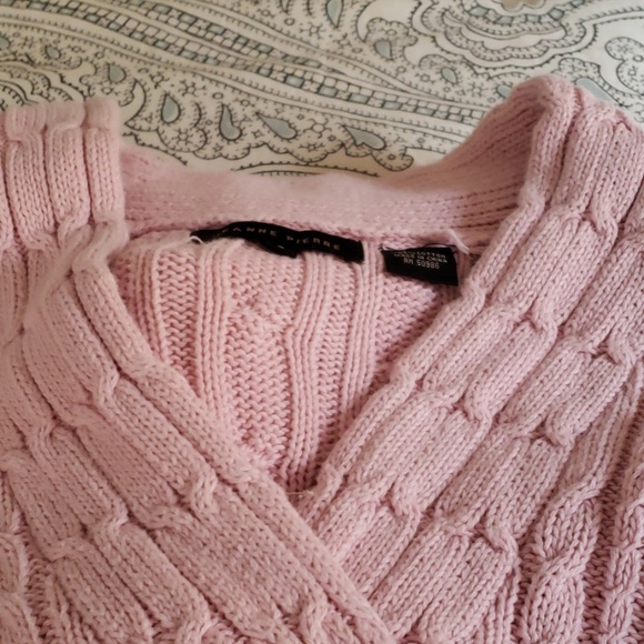 Jeanne Pierre dusty rose sweater - Picture 7 of 8